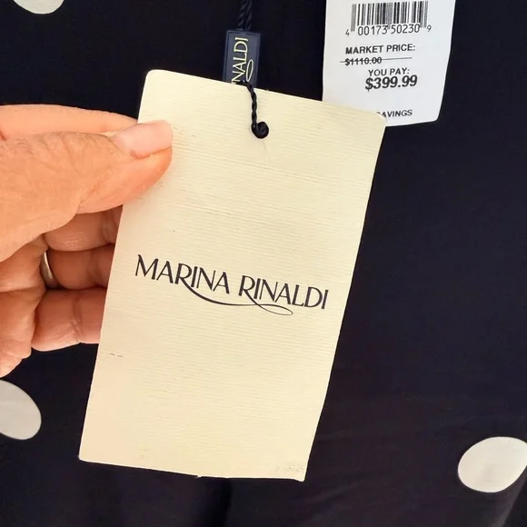 Marina Rinaldi Black and White Polka Dot Design - Picture 3 of 5